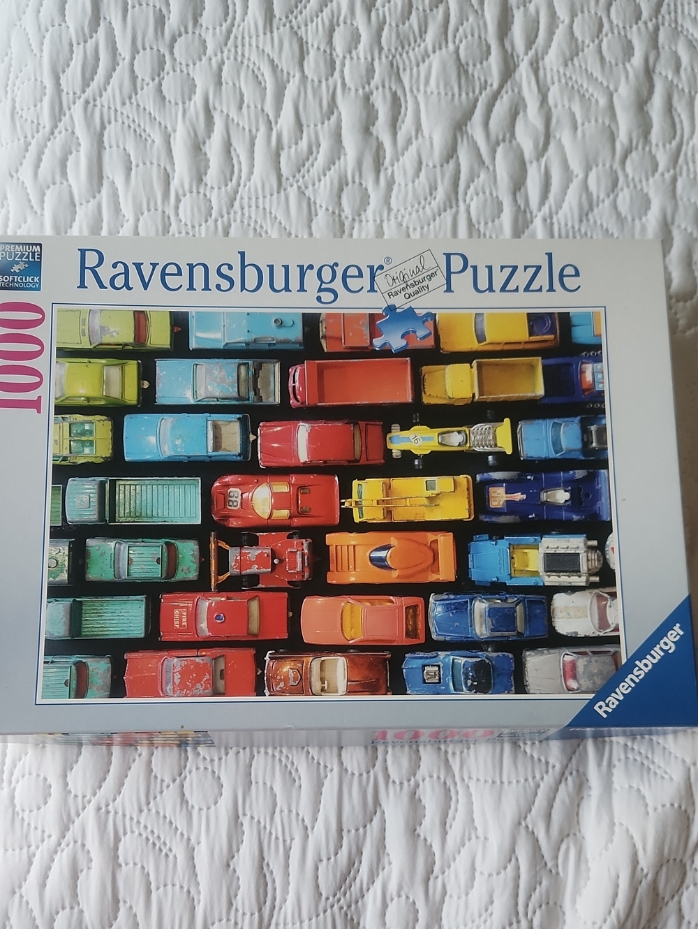 Ravensburger Puzzle with Red, Blue, Yellow and Orange Cars